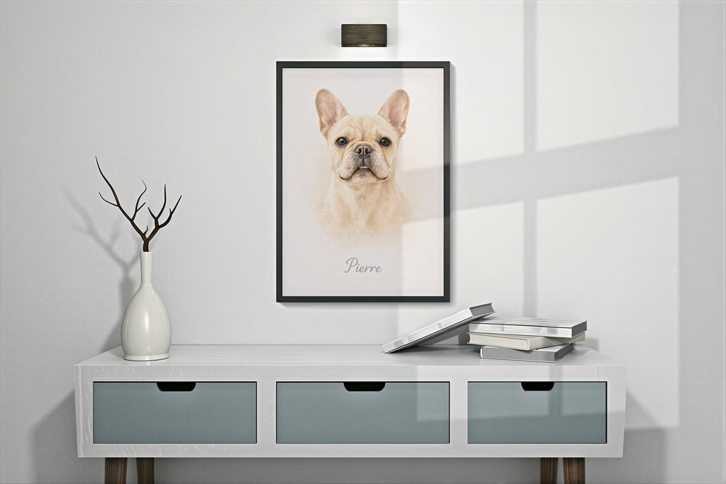 Custom Pet Portrait — Framed & Ready to Hang