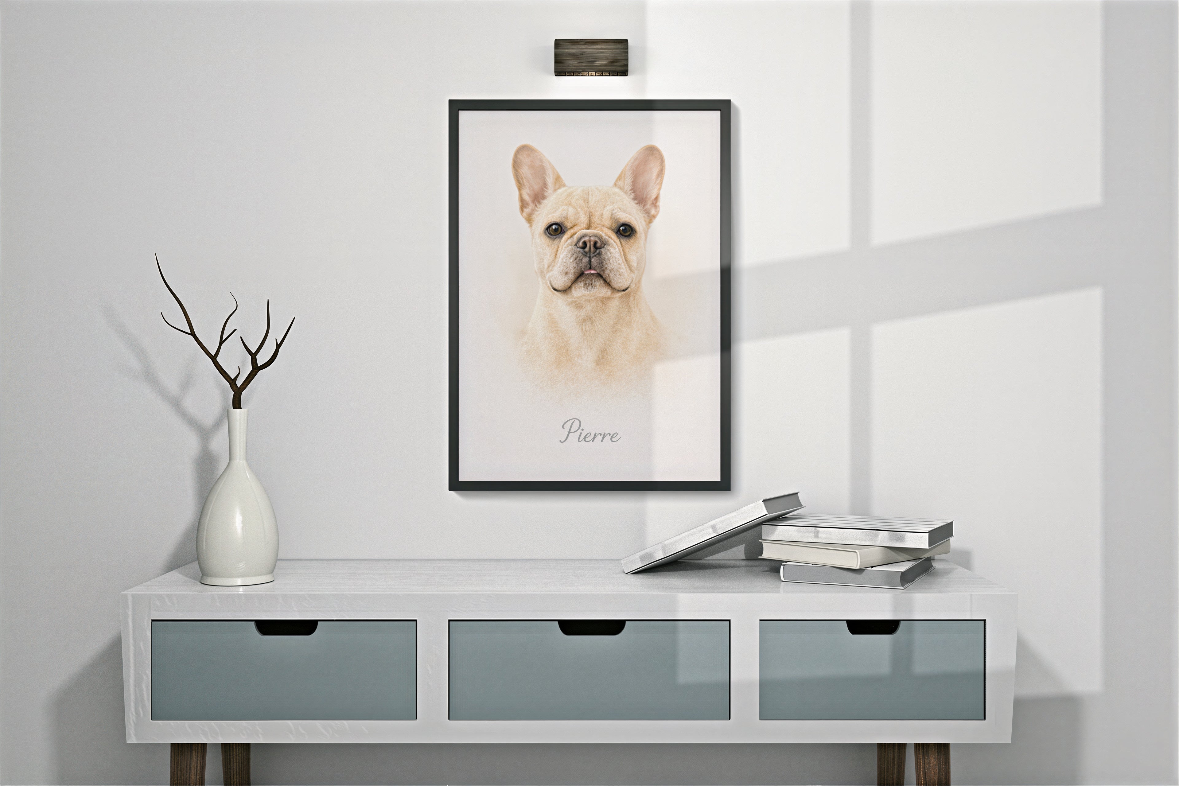 Custom Pet Portrait — Framed & Ready to Hang